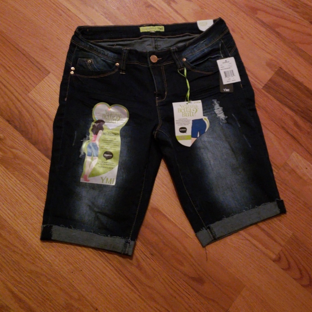 Ymi Bermuda short dark wash